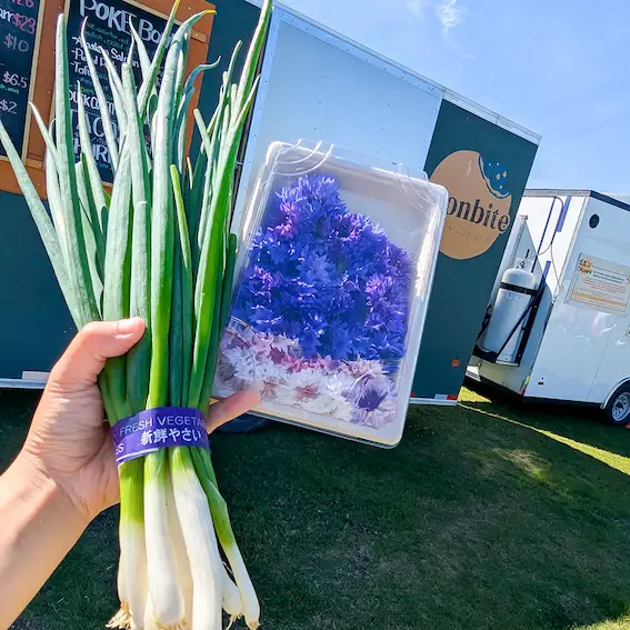 Fresh seasonal ingredients at Klonbite food truck in Whitehorse